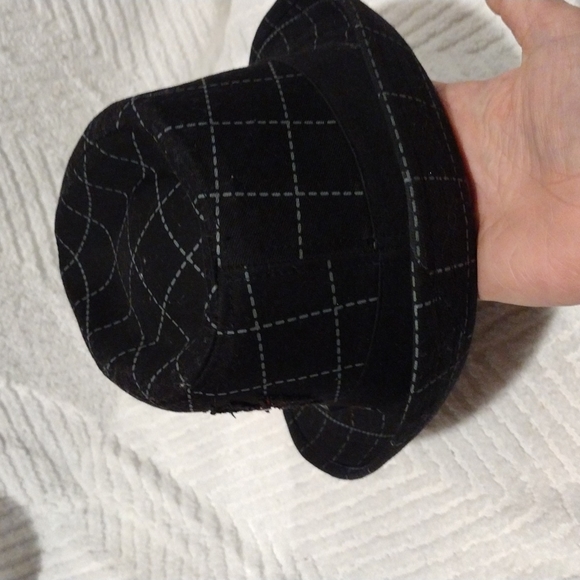 Granule Concept One Fedora Trilby Hat Black Check Crusader Cross Studded Grunge - Picture 12 of 13